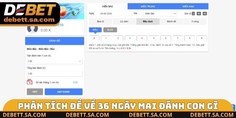 Phân tích đề về 36 ngày mai đánh con gì